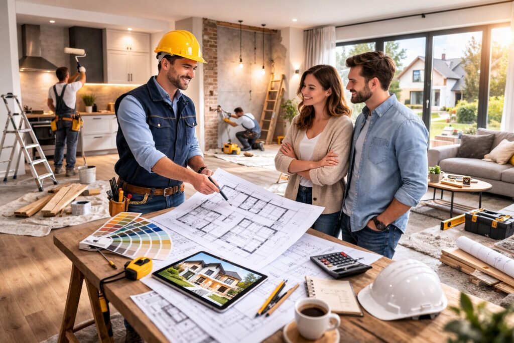 Renovatiebedrijf België projectbespreking werken